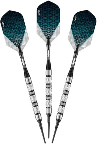 Viper by GLD Products Diamond 90% Tungsten Soft Tip Darts with Storage/Travel Case, Black Rings, 16 Grams (21-4802-16)