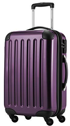 Hauptstadtkoffer Alex - Handgepäck Koffer 55x38x23 cm, 42 L, Zahlenschloss, erweiterbarer Hartschalen Trolley aus PC ABS, 3,2 kg, 4 Doppelrollen, Aubergine