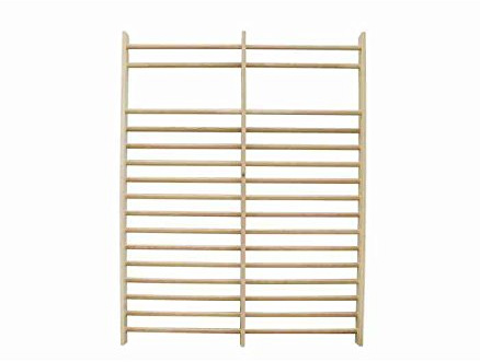 AMAYA SPORT Espaldera Doble, Escalera de Gimnasio de Madera para Entrenamiento Fitness Functional Training, Barras de Pared para Adultos y Niños, Gimnasia Rítmica