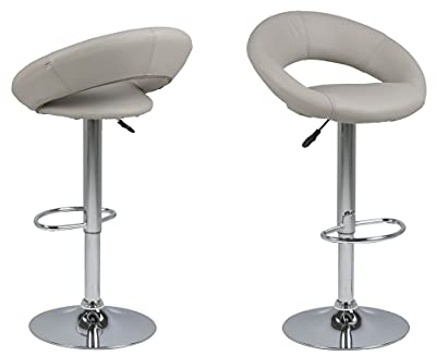 AC Design Furniture Barhocker Thilde, B: 56 x T:50 x H: 100 cm, PU, Grau