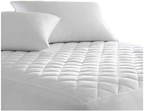 Snugglemore 100% Pure All Cotton Cover/Filling Quilted Mattress Protector Only Natural Hotel Quality (Super King)