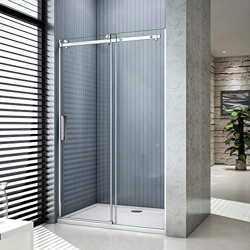 100x195 cm Porta Doccia Per Nicchia Anta Scorrevole Ingresso Laterale in Vetro 8 mm Temperato Trasparente Anticalcare Telai In Alluminio Cromato Lucido