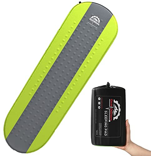 Gear Doctors selbstaufblasende Isomatte - R-Wert 4.3R - Vier-Jahreszeiten-Campingmatte– 1,5 Zoll Luftschaum-Hybrid - Matratze in Perfekter Größe für Rucksackreisen mit Isolierung für kalte Winter