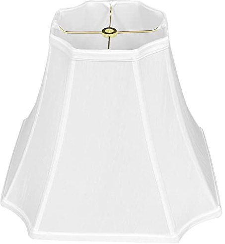 Tootoo Star Fabric Lampshade White Octagonal Royal Bell Shade for Floor Lamp and Table Lamp (6.3x6.3) x (13x13) x 10.8