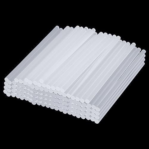 KEILEOHO 150 PCS 7mm x 190mm Hot Glue Gun Sticks, 7.5 Inch Clear Mini Hot Melt Glue Gun Sticks, Adhesive Glue Sticks for DIY Craft