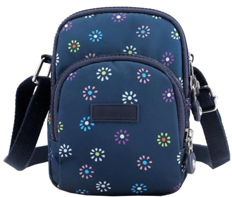 FAVORTALK Damen-Umhängetaschen Kleine Frauen Nylon Handtasche - Wasserdicht Crossbody Bag Messenger Tasche mit Verstellbar Gurt Schultertasche 7 Zoll - B00107