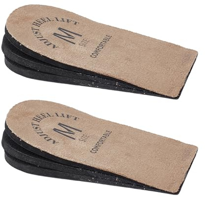 NICENEEDED Inserciones Ajustables para Levantar el Talón, Plantillas de Aumento de Altura de 3 capa, Elevadores de Zapatos Ortopédicos Elevadores de Cojines para el Talón
