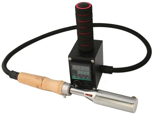 Herramienta de estampado de madera para máquina de marcar, hierro de marcar de madera de mano, con pantalla digital, equipo de control de temperatura, para pasteles/frutas/cuero/plástico/PU/papel/tarj