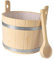 ＡＷＨＡＯ Secchio e mestolo per sauna in legno da 17 litri Strumento per bagno a vapore SPA Bagno domestico Bagno Resistente all'usura Hotel Accessori per sauna