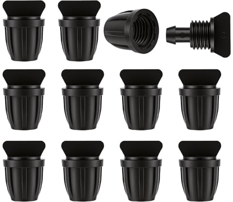 10 Piezas,Tapones de Extremo 8/12 mm para Riego por Goteo, Tapones de Bloqueo para Tubería de Riego, Accesorios Manguera Jardín Kit con,para Césped, Sistema de riego por Goteo