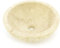 DIVERO rundes Aufsatz-Waschbecken SANREMO aus Marmor – Farbe: Creme