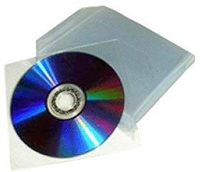 200 buste per CD/DVD in plastica trasparente