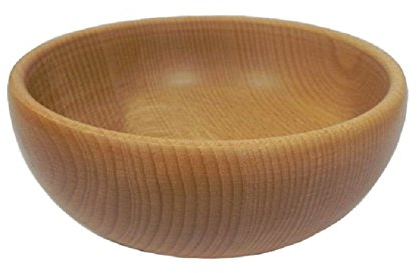 Cuenco de madera de 16 cm – Ensalada de frutas frutos secos, plato cocina comedor
