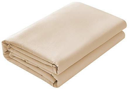 Basic Choice Bettlaken, atmungsaktiv, extra weiches Mikrofaser-Bettlaken, Standard 100 von Oeko-Tex – Beige, Queen