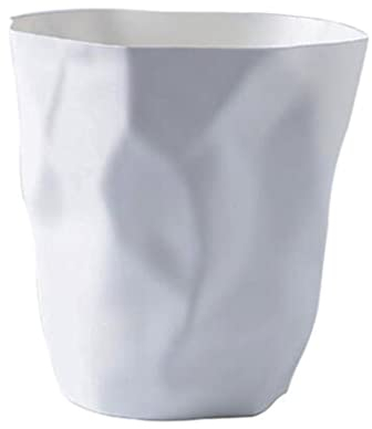 F Fityle Poubelle Corbeille à Papiers en Plastique Bureau Chambre Irrégulière Écologique - Blanc Grande