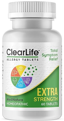 MediNatura ClearLife Outdoor & Indoor Allergy Support - Extra Strength - Long-Lasting - Daily-Use - Non-Drowsy - Travel-Friendly - 60 Count