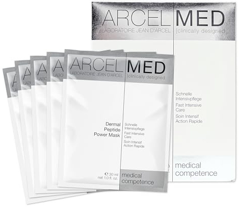 JEAN D'ARCEL ARCELMED - Dermal Peptide Power Mask - Tuchmaske - Anti-Aging Maske mit Repair-Sofort-Effekt - 5Stück