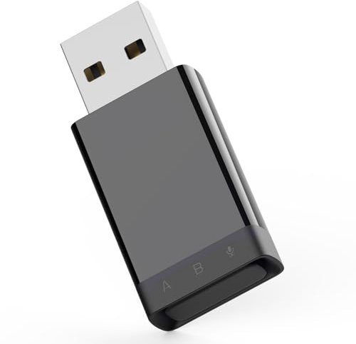 Skull & Co. X Savage Raven AudioDrive: Bluetooth 5.2 Wireless Audio Transmitter Adapter USB-A Port Low Latency for Nintendo Switch, PS5, PS4, PC, TV and Other Devices- Black