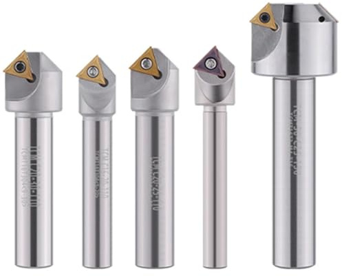 Fresa per smussare, fresa per legno TCM Utensile for smusso a 45 gradi 12 16 20 mm C20-40-120 Tornio CNC Fresa for acciaio al tungsteno TCMT Inserto in metallo duro Fresa(C20 35 120 2T)