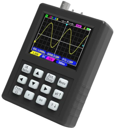 Lioggyet DSO1C81 Oscilloscope numérique portable de 2,8 pouces, bande de 80 m, générateur de signal de 250 m, Oscilmètre 2 en 1