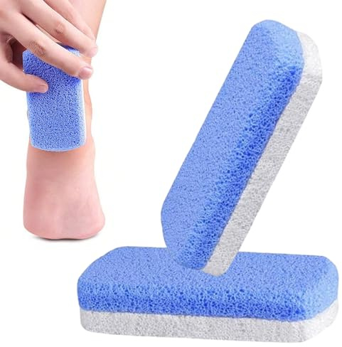 2 Pcs Glass Pumice Stone for Feet – Professional Callus Remover, Exfoliating Foot Scrubber for Smooth and Soft Skin
