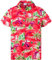 King Kameha Funky Hawaii-Hemd, Herren, Kurzarm, Flamingos, Rot, L