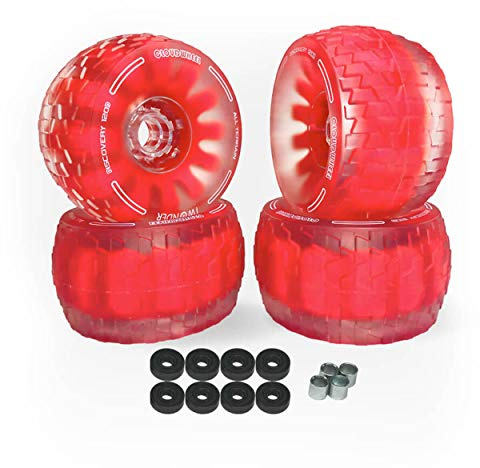 IWONDER Cloud Wheel 120mm Discovery Electric Skateboard Wheels Patented Damping Foam Core All Terrain Off Road Translucent Urethane Longboard Wheels（Not Applicable to Hub Motor