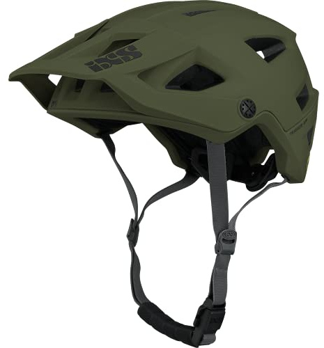 IXS Trigger AM MIPS Mountainbike-/E-Bike-Helm für Erwachsene, Unisex, Olive, Größe SM (54-58 cm)