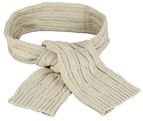 Cool4 Herbst Winter Unisex Strick Schal Rippen Zopf Muster Damen Herren A47 (Beige)