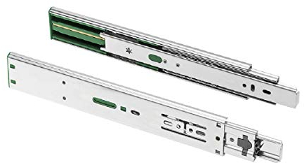 MS Beschläge 1 Paar Schubladenauszüge 45mm Höhe Teleskopschiene Vollauszug Soft Close Funktion Schubkastenauszug Stahl Sanfteinzug Korpusschiene (300mm)