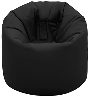 Ready Steady Bed Poltrona Sacco Pouf da Giardino, Puffo per Sedersi Bambini e Adulto da Interno ed Esterno, Comodo Schienale Pouf Poltrona Sacco, Pouf a Sacco Resistente all'acqua (1, Nero)