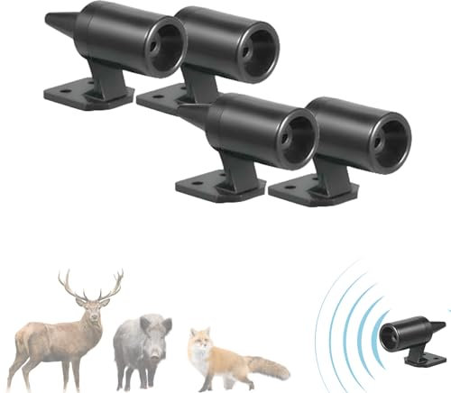 4 PCS Ahuyentador, Silbato de Ultrasonidos de advertencia para animales como Jabalíes, Ciervos, Zorros, Conejos. Para Coches y Motos.