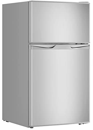 PKM Kühlgefrierkombination GK88EIX 84 Liter Nutzinhalt | Inox Design | Flüsterleise mit 39 dB | 25 Liter 4 Sterne Gefrierfach | Wechselbarer Türanschlag | 1 Gemüseschublade | Energieeffienzklasse E