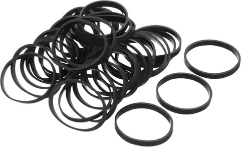 QUARKZMAN Paquete de 100 Bandas Elásticas de Goma Negras de 40mm x 5mm para El Hogar y La Oficina