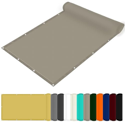 Malla Sombreadora Jardin 540 x 550 cm Impermeable Toldos Tipo Vela Materiale Resistente e Traspirante per Protezione Solare para Plantas Flores Exteriores Balcón Pérgola Trasero, Caqui