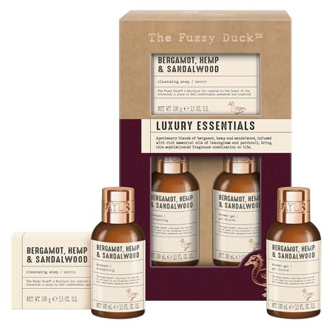 Baylis & Harding The Fuzzy Duck Bergamot, Hemp & Sandalwood Men's Luxury Essentials Gift Set - Vegan Friendly (Pack of 1)