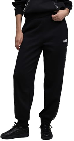 Ess Graphic Animal Comfort Pantaloni della Tuta a Vita Alta FL cl Puma Nero