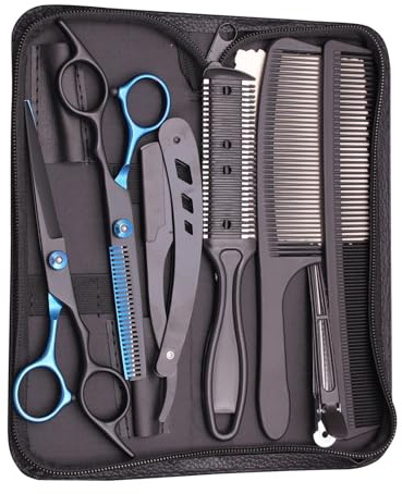 Set di forbici da taglio per parrucchiere, forbici da taglio professionali, forbici per capelli, forbici per sfoltire, forbici da parrucchiere in acciaio inox, forbici per taglio dei capelli