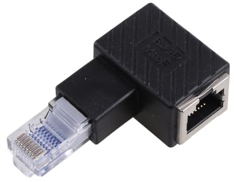 MOLKASIA Gomito Rj45 maschio a femmina cavo 90 gradi adattatore di estensione cristallo per testa