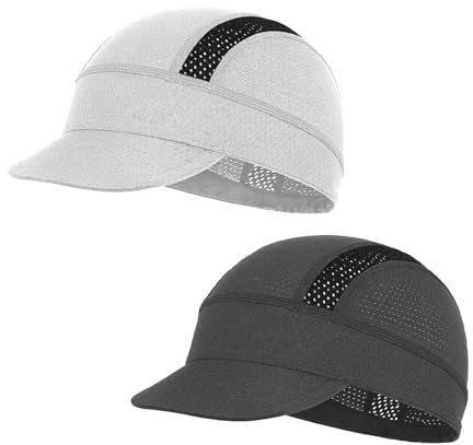 YJZQ Casque Doublure Respirante à visière Bonnet de visière sous Casquette de Vélo 2PCS Casquette Souple Chapeau Séchage Rapide Protection UV