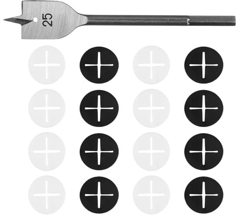 Kioiner 16 Pezzi Passacavo in Gomma, 25mm Rotondo Passacavi Scrivania, Tappo Passacavi per Scrivania, Mobile TV, Vetrina per Cellulare, con 1 Punta, Nero, Bianco