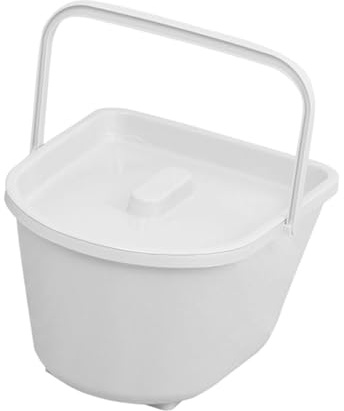 Milageto Sedia comoda, secchio, sedile per WC, sedia portatile, comoda, secchio, orinatoio per camera da letto, casa, campeggio, Bianco