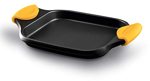 CASTEY - Bandeja para vitro y gas de Castey, 35 cm, Modelo P35, Asador Antiadherente, Multicolor, con Asas Fijas, Mejor Manejo y Mayor Comodidad