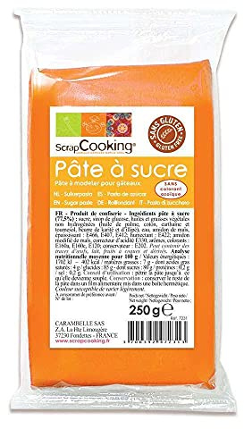 SCRAPCOOKING - Pâte à sucre - orange pastel 250g.