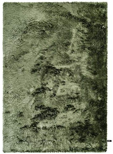benuta Nest Hochflorteppich Whisper - Grün 120x170 cm - Kuschelig Weicher Teppich für Schlaf- und Wohnzimmer - Pflegeleicht - Fußbodenheizung Geeignet