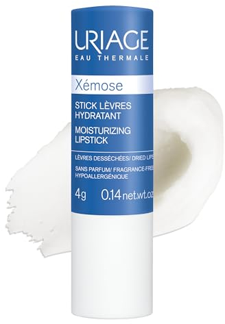 Uriage Xemose Balsamo labbra con Acido Hyluronico, Burro di Karitè e Vitamina C - Balsamo lenitivo molto morbido per molto secche e sensibili - Idratazione intensa e protezione per le labbra