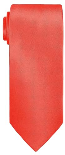 Trimming Shop Skinny Neck Tie 5cm Solid Colour Slim Ties Soft Polyester for Formal Wear Skinny Tie Unisex Classic Formal Necktie for Wedding, Prom, Celebration, Party & Business Meeting - Light Red