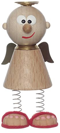 Charly 1 x Autofahrerschutzengel Spiralfederbeinen zum Aufstellen (Natur)