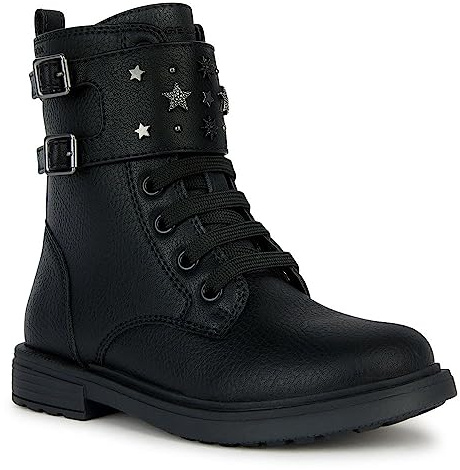Geox Junior Girl J ECLAIR GIRL ANKLE BOOTS BLACK/GUN 35_EU