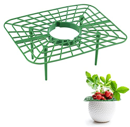 10 Soportes Cuadrados para Fresas, Soporte para Fresas con 4 Patas Resistentes, Soporte Redondo Reutilizable para Plantas de Fresa, Protectores de Bandejas de Frutas de Plástico, Estantes para(#1)
